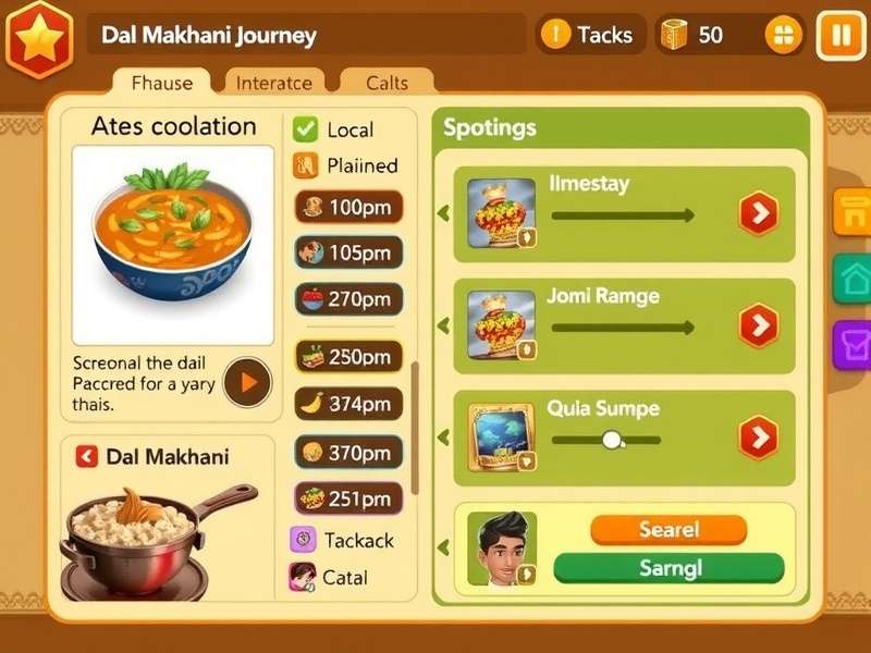 Dal Makhani Journey progression and upgrade system